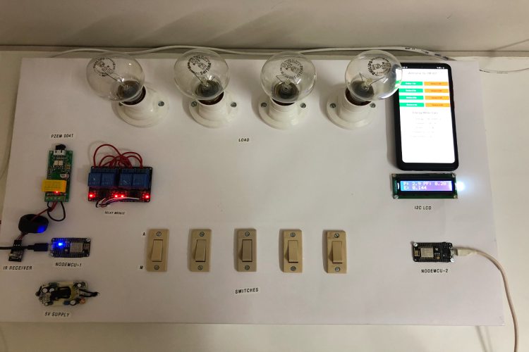 Smart Home Automation with Energy Meter using NodeMCU